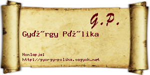 György Pólika névjegykártya